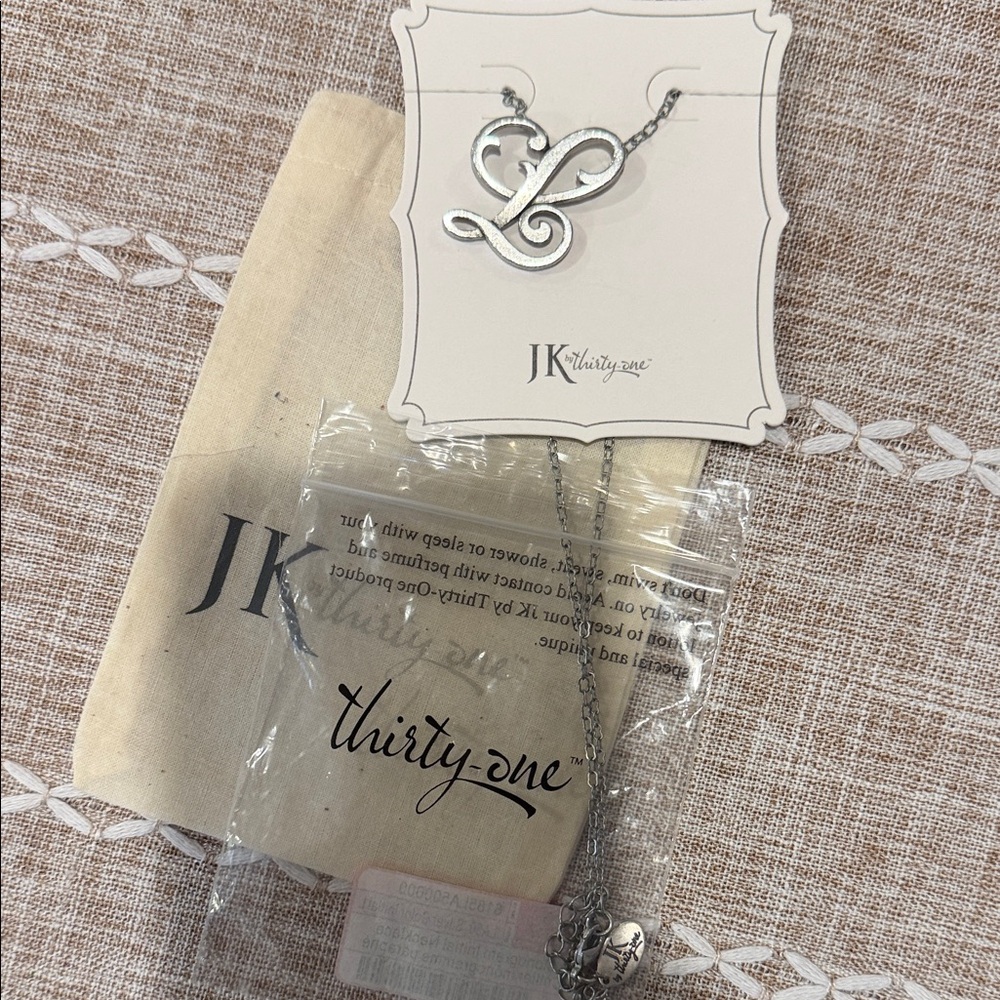 Thirty-One Silver L Necklace